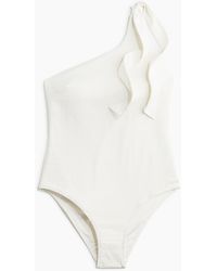 H&M - One-Shoulder-Badeanzug mit wattierten Cups - Lyst