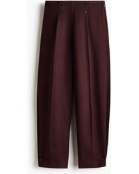 H&M - Broek Met Barrel-pijpen En Knoopjes - Lyst