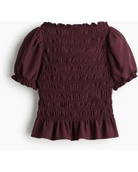 H&M - Gesmokte Bluse - Lyst