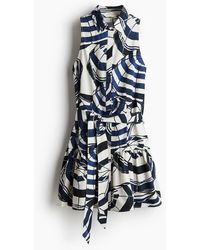 H&M - Blusenkleid mit Bindegürtel - Lyst