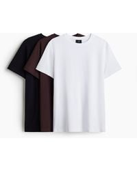 H&M - Lot De 3 T-Shirts Slim Fit - Lyst