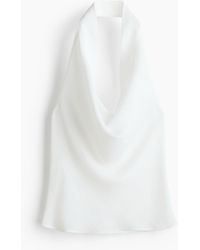 H&M - Neckholder-Top mit Wasserfallausschnitt - Lyst