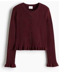 H&M - Cardigan in Rippstrick - Lyst