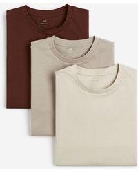 H&M - 3er-Pack T-Shirts in Regular Fit - Lyst
