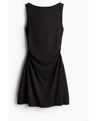 H&M - Kleid mit Raffungen und ausgestelltem Rock - Lyst