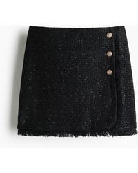 H&M - Rok Van Gebreid Bouclégaren Met Pailletten - Lyst