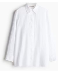 H&M - Leinenbluse - Lyst