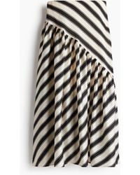 H&M - Gedrapeerde Rok Van Lyocellmix - Lyst