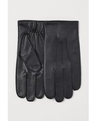 H&M Lederhandschuhe - Schwarz