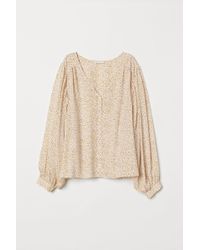 H&M V-neck Blouse - White