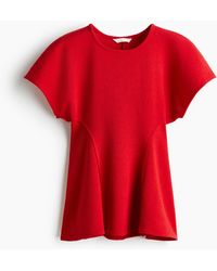 H&M - Ausgestelltes Feinstrick-Shirt - Lyst