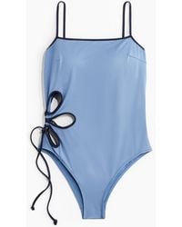 H&M - Badeanzug mit Cut-out und wattierten Cups - Lyst