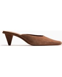 H&M - Lederne Mules mit konischem Absatz - Lyst