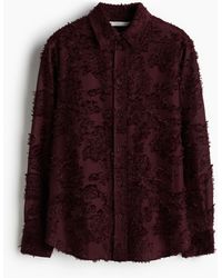 H&M - Jacquardgeweven Overhemdblouse - Lyst