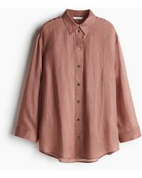 H&M - Chemise oversize en ramie - Lyst
