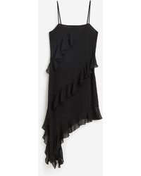 H&M - Asymmetrisches Kleid mit Volants - Lyst