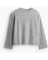 H&M - Pullover mit Zopfmuster - Lyst