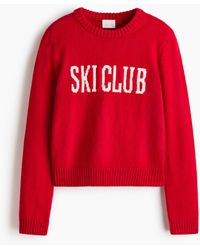 H&M - Jacquardgebreide Trui - Lyst