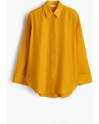 H&M - Oversized Crinkleblouse - Lyst