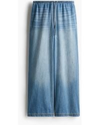 H&M - Denimhose mit Kordelzug - Lyst