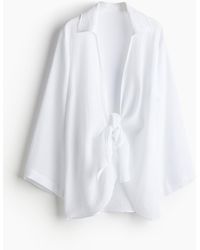 H&M - Strandkleid mit Bindedetail - Lyst