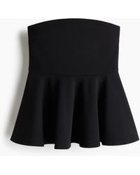 H&M - Bandeau-Top mit Peplum - Lyst