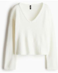 H&M - Feinstrick-Pullover mit V-Ausschnitt - Lyst