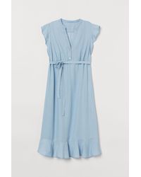 H&M Mama Denim Jurk Van Lyocell - Blauw