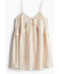 H&M - Kleid aus Modalmix mit Volantbesatz - Lyst