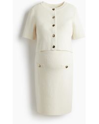 H&M - Mama Tweedelige Ribgebreide Set - Lyst