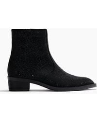 H&M - Strassverzierte Stiefel mit Absatz - Lyst