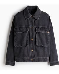 H&M - Oversized Denim Jack - Lyst