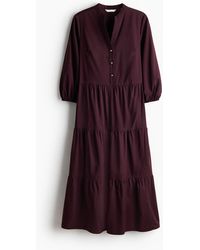 H&M - Halflange Strokenjurk - Lyst
