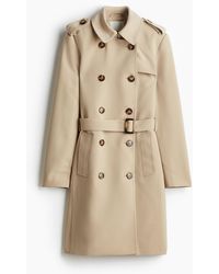 H&M - Zweireihiger Trenchcoat - Lyst