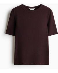 H&M - Geribd T-shirt - Lyst