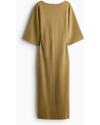 H&M - Gedrapeerde Midi-jurk - Lyst