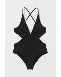 H&M Badpak Met Cutout - Zwart