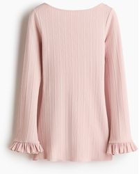 H&M - Langes Shirt in Rippstrick - Lyst