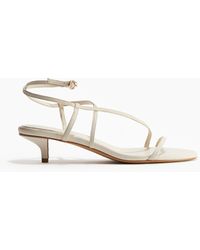 H&M - Ledersandaletten mit Kitten Heel - Lyst