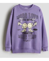 H&M - Sweat Oversize Avec Motif Imprimé - Lyst