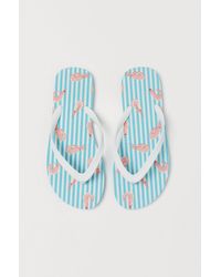 H&M Zehensandalen - Blau
