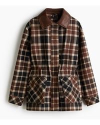 H&M - Veste en twill avec col en tissu enduit - Lyst