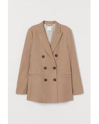 H&M Zweireihiger Blazer - Natur