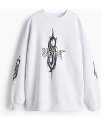 H&M - Oversized Sweatshirt mit Print - Lyst