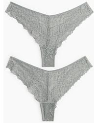 H&M - Lot De 2 Culottes Brazilian En Dentelle - Lyst