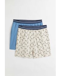 H&M 2-pack Pyjama Shorts - Natural
