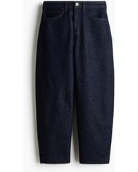 H&M - Barrel Leg Low Waist Ankle Jeans - Lyst