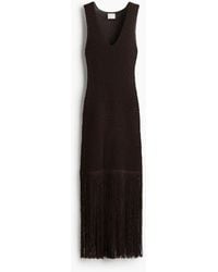 H&M - Strickkleid mit Fransen - Lyst