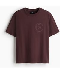H&M - Bedrucktes T-Shirt in Loose Fit - Lyst