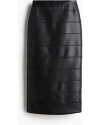 H&M - Bleistiftjupe mit Coating - Lyst